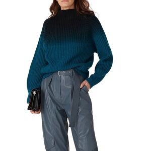 Equipment Ombre Karilena Sweater Black/Blue Wool Knit